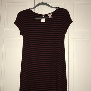 striped t-shirt dress